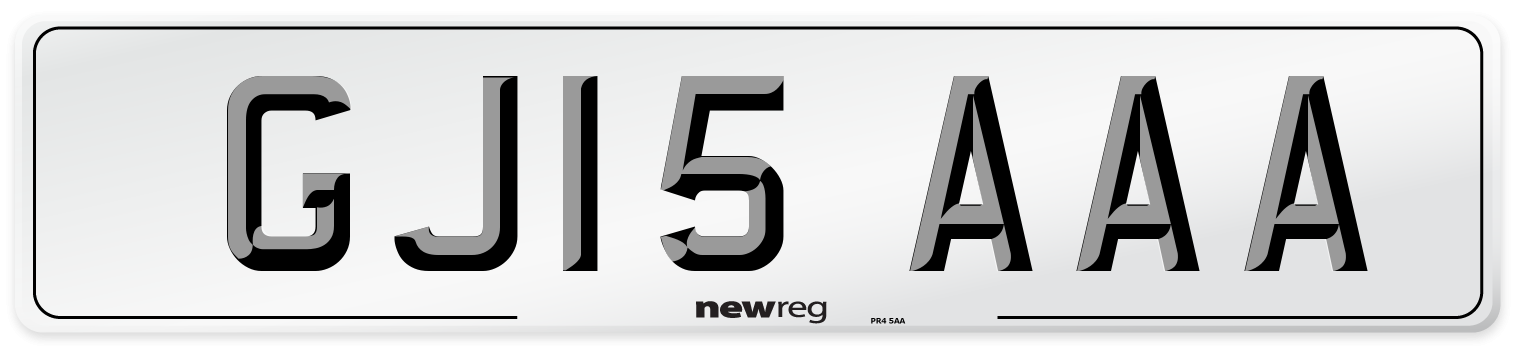 GJ15 AAA Number Plate from New Reg